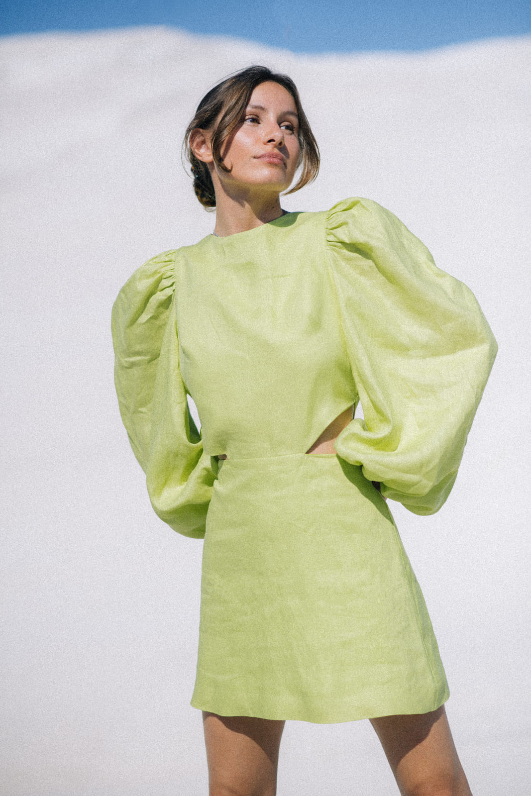 LIME GREEN SHORT DRESS