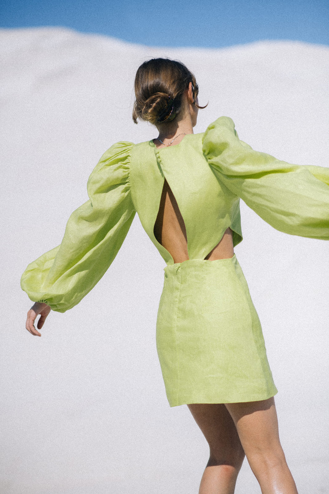 LIME GREEN SHORT DRESS