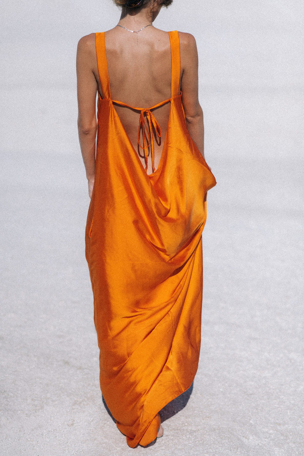 ROBE FLUIDE EN ORANGE