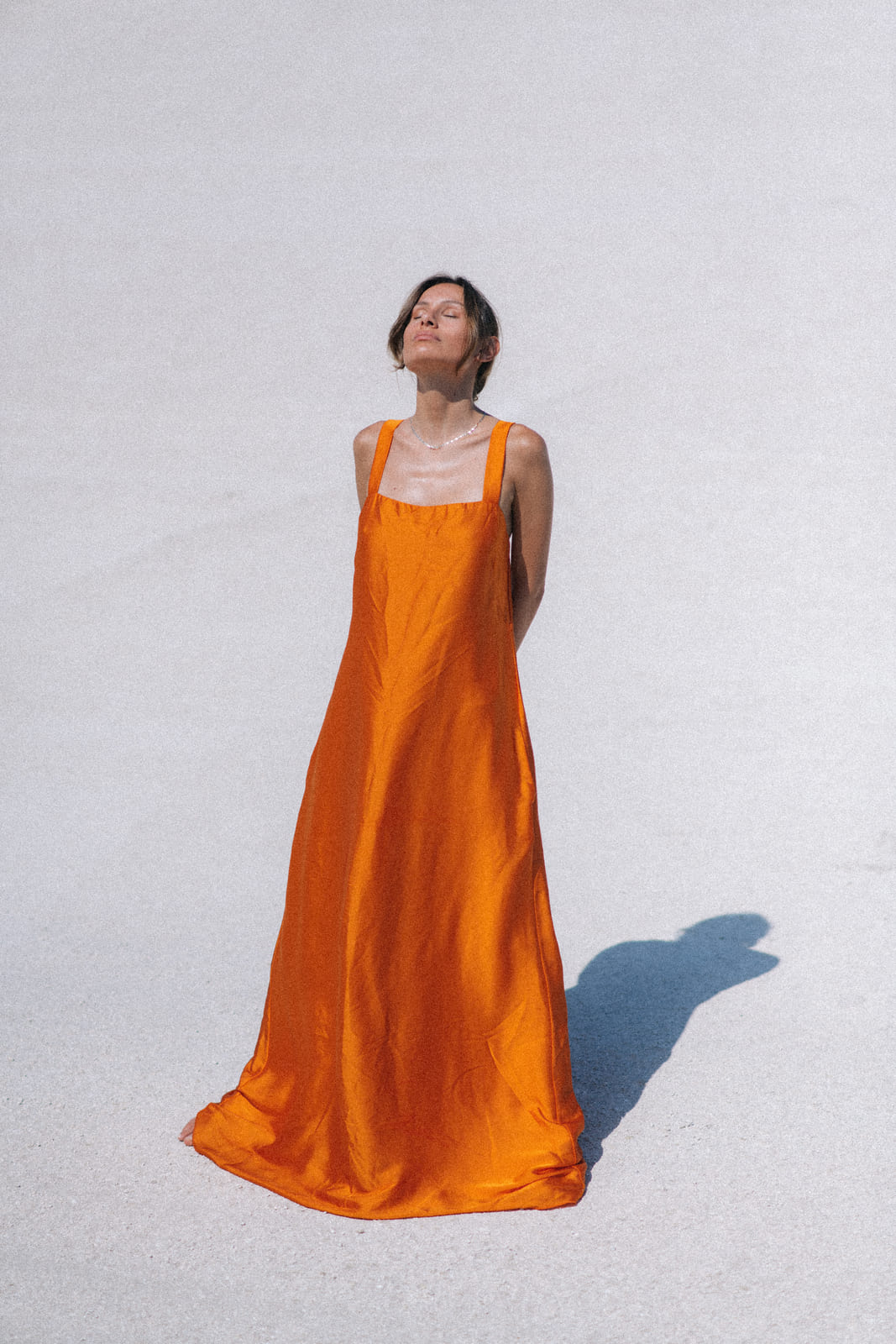 ROBE FLUIDE EN ORANGE