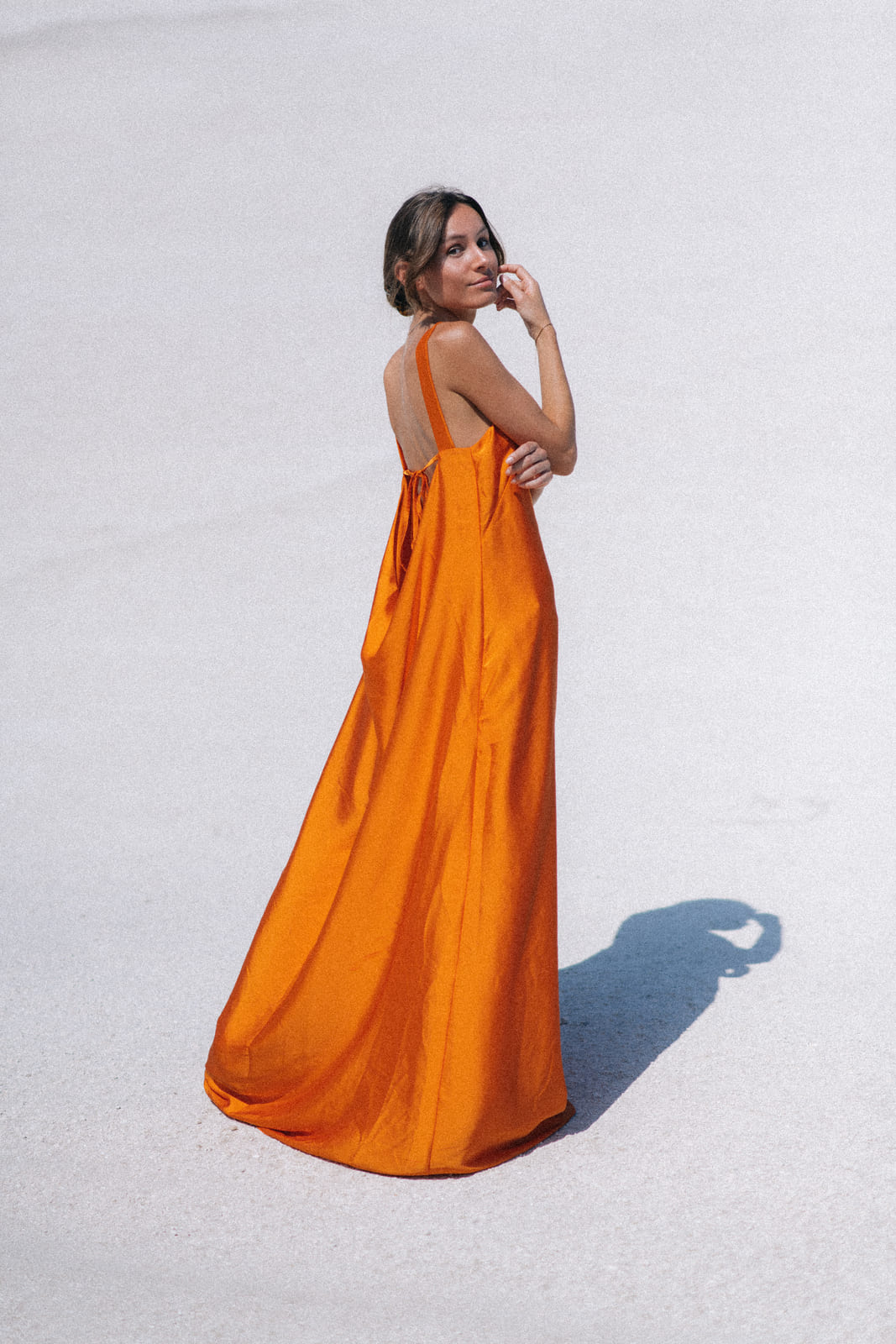 ROBE FLUIDE EN ORANGE