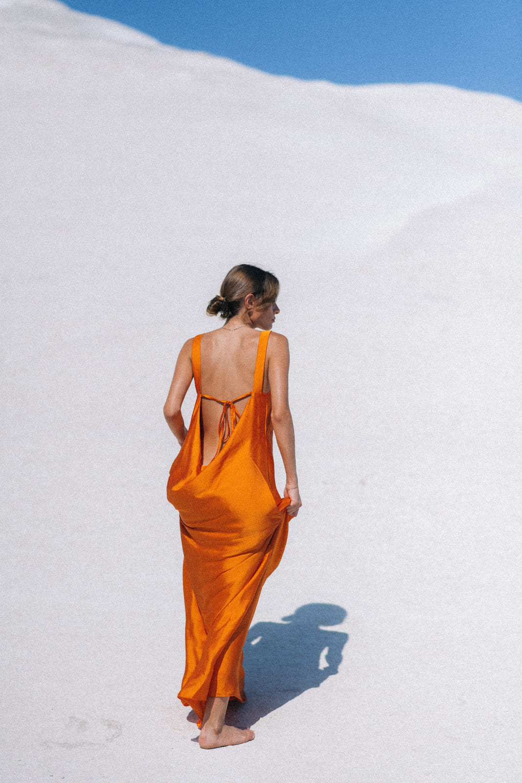 ROBE FLUIDE EN ORANGE