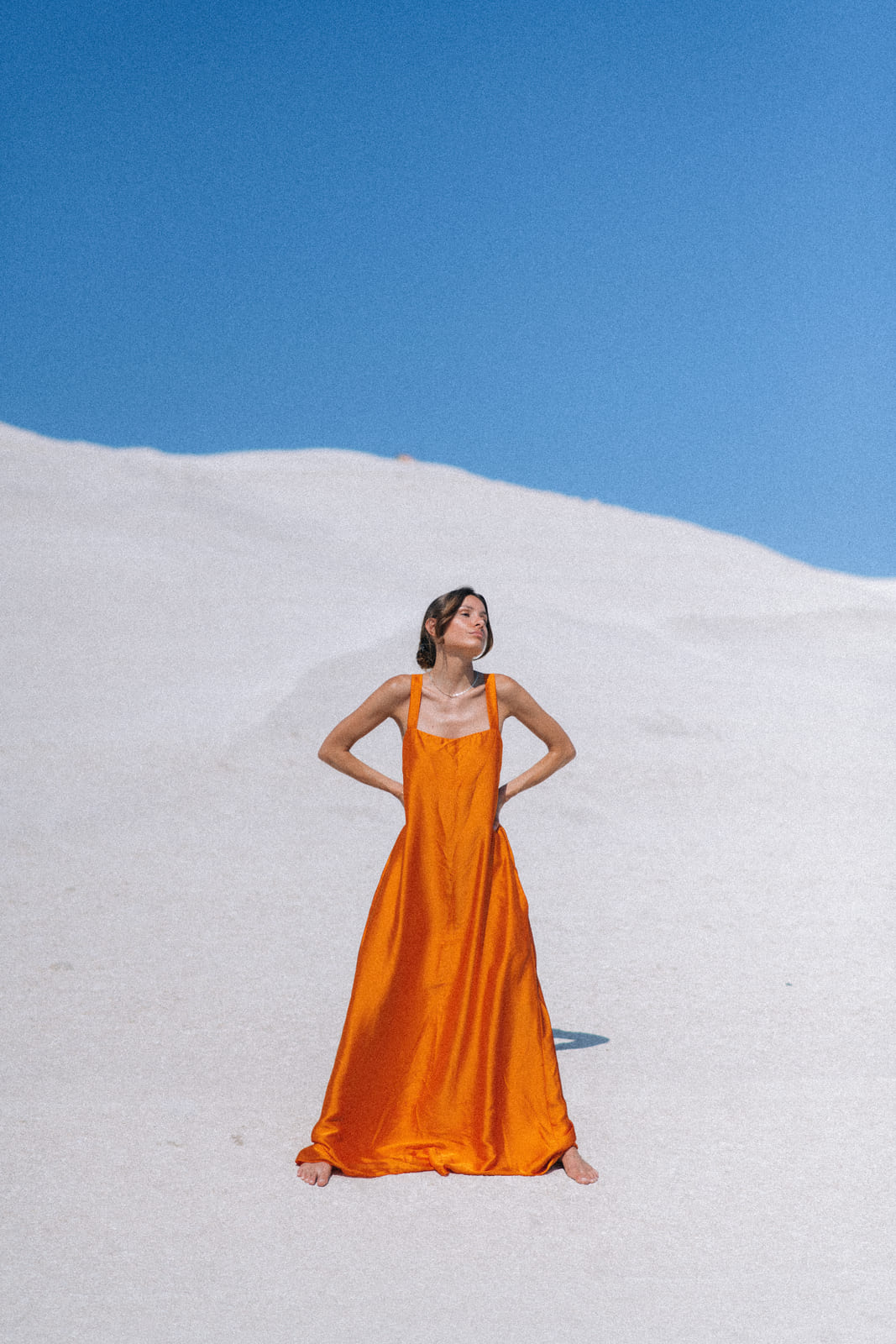 ROBE FLUIDE EN ORANGE