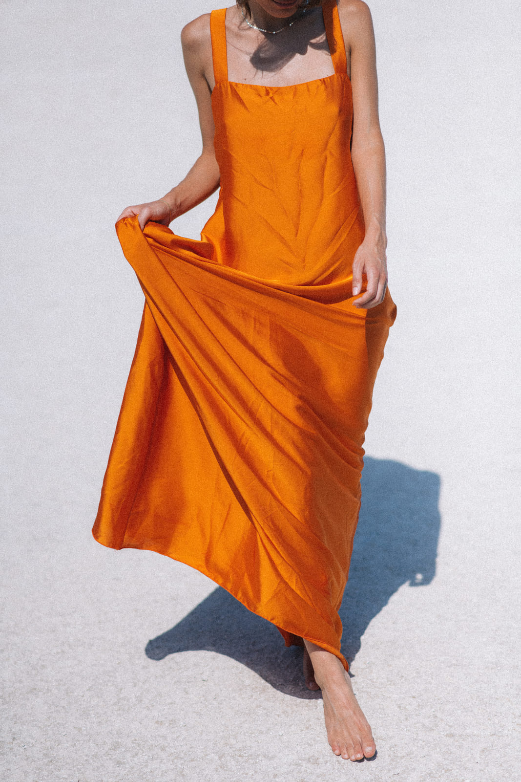 ROBE FLUIDE EN ORANGE