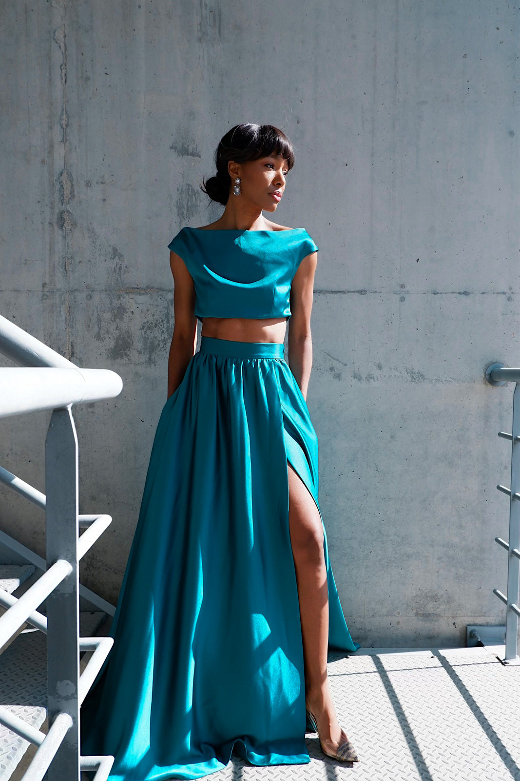 TURQUOISE LONG SKIRT 