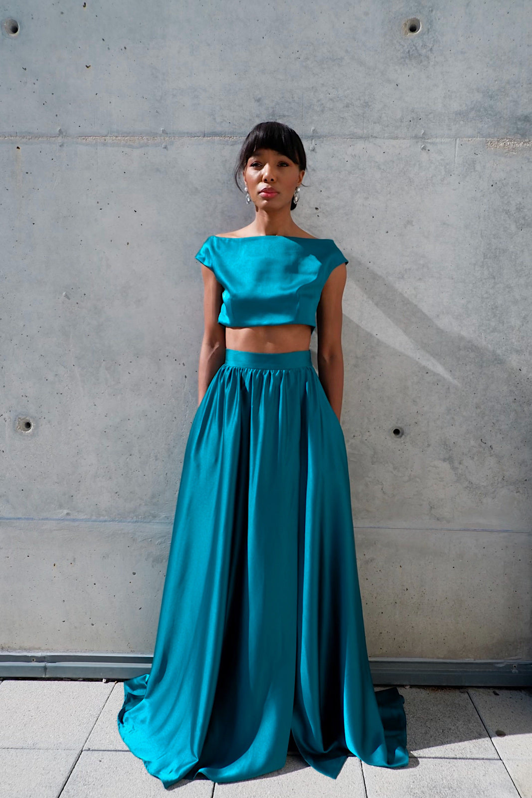 TURQUOISE LONG SKIRT 