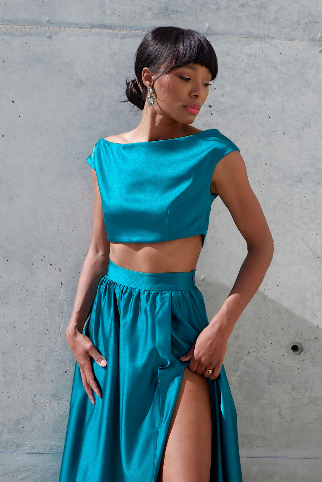 TURQUOISE LONG SKIRT 