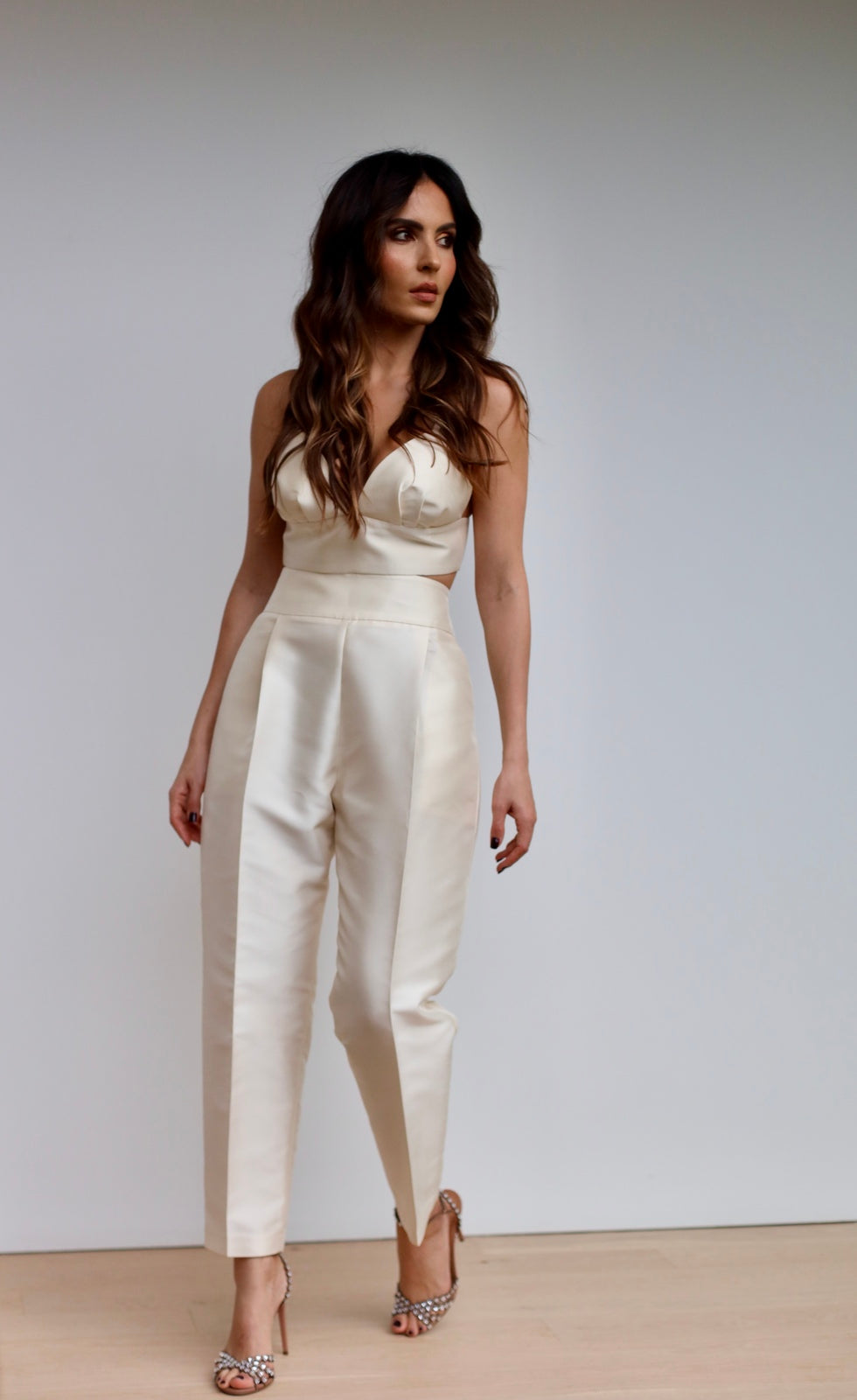 STRUCTURED PEARL PANTS