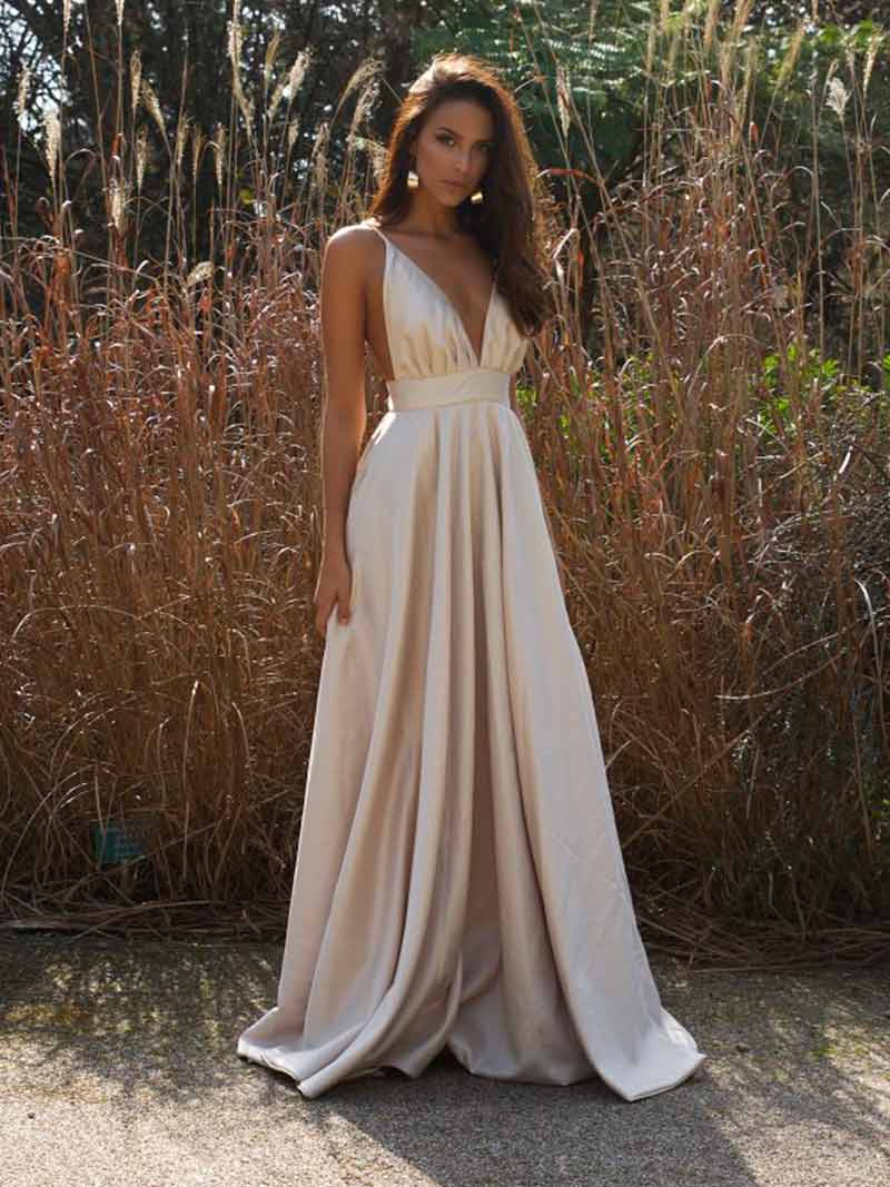 LONG WHITE IVORY DRESS - KAO LONG WHITE IVORY DRESS - KAO