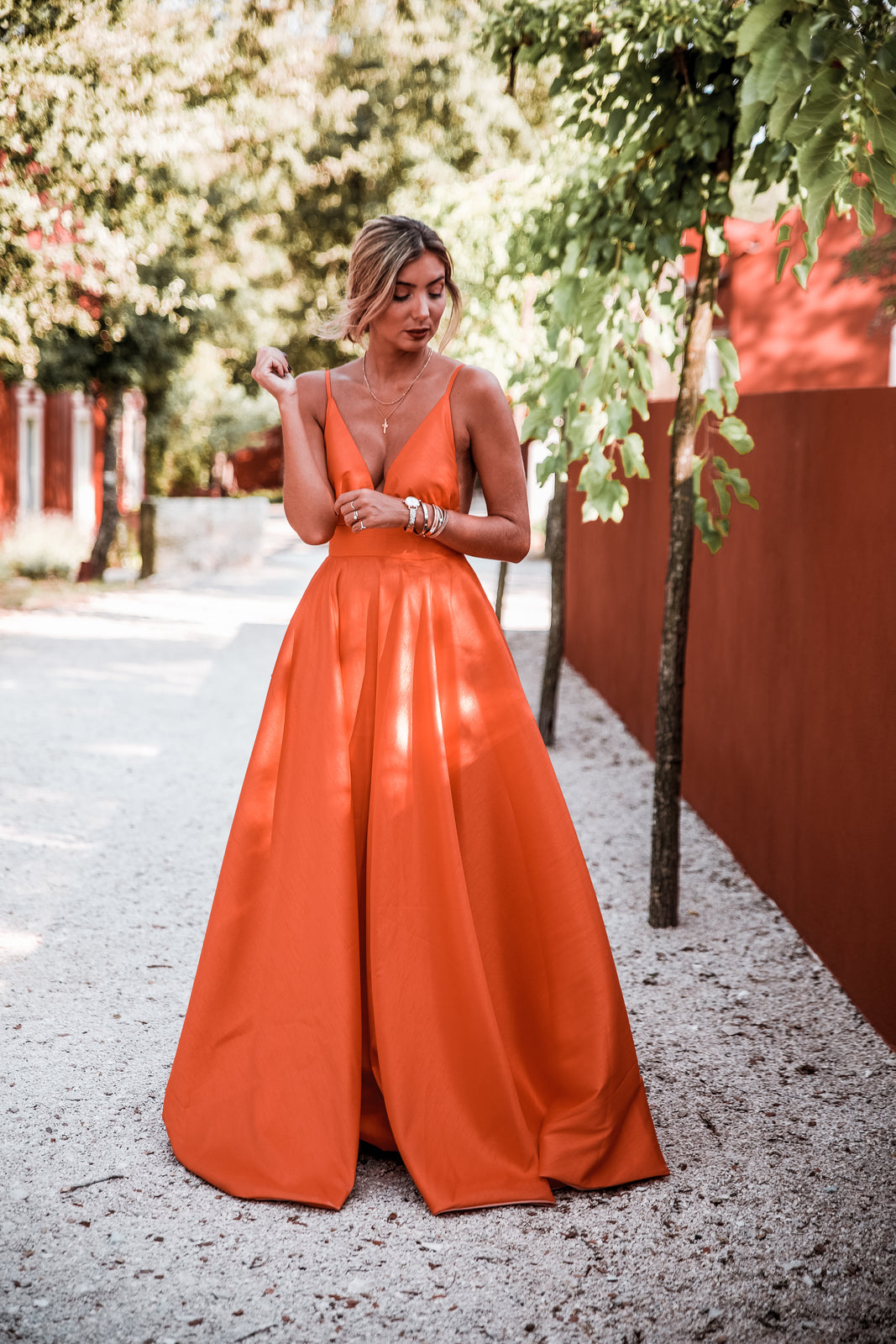 princess in orange dress Zabbarra Off The Shoulder Mini Dress | Orange | Womens
