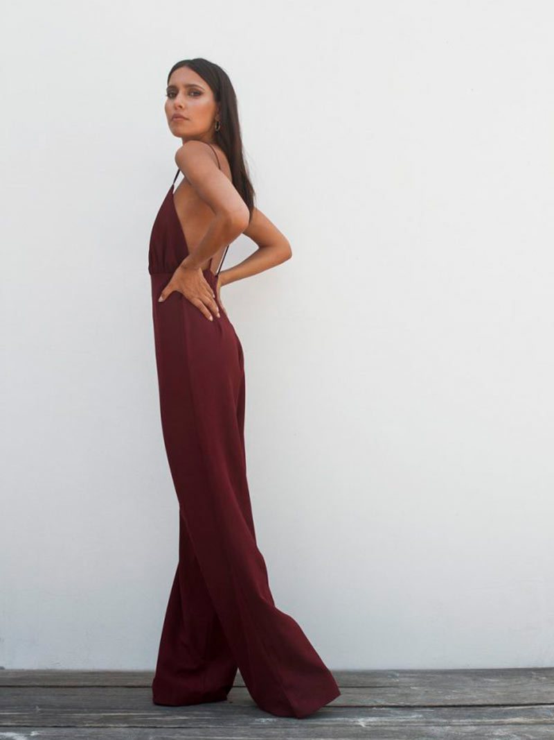 burgundy jumpsuit dress African Strapless Burgundy Jumpsuit Prom Dresses For Women with Detachable Skirt