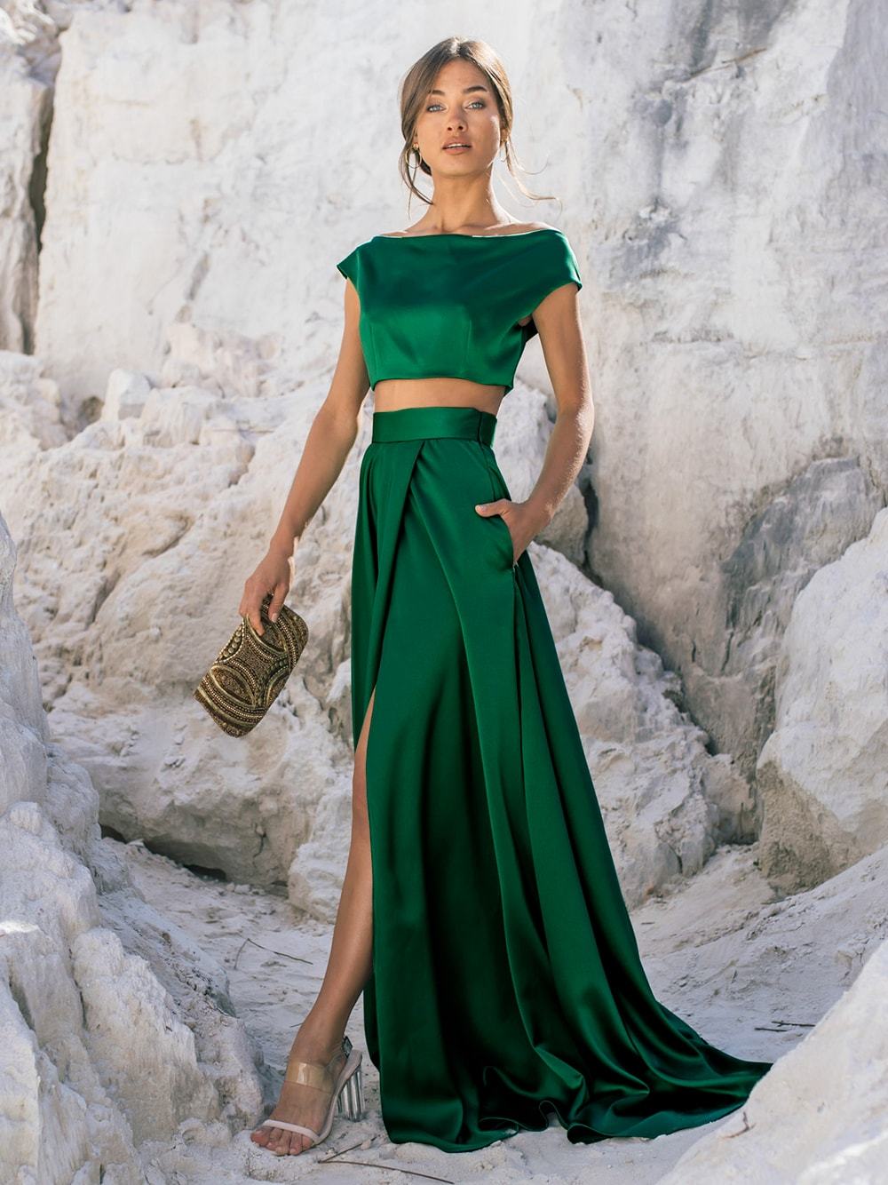 GREEN CROP TOP - KAO GREEN CROP TOP - KAO