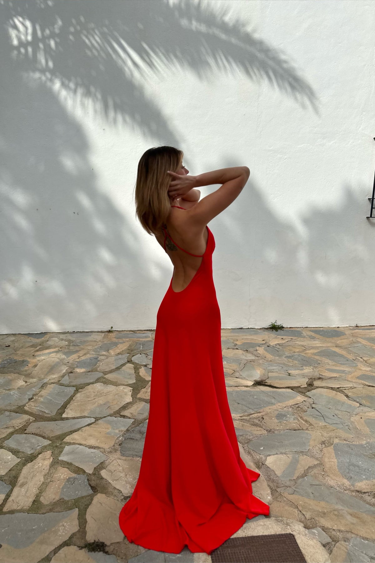 VESTIDO VERMELHO COMPRIDO