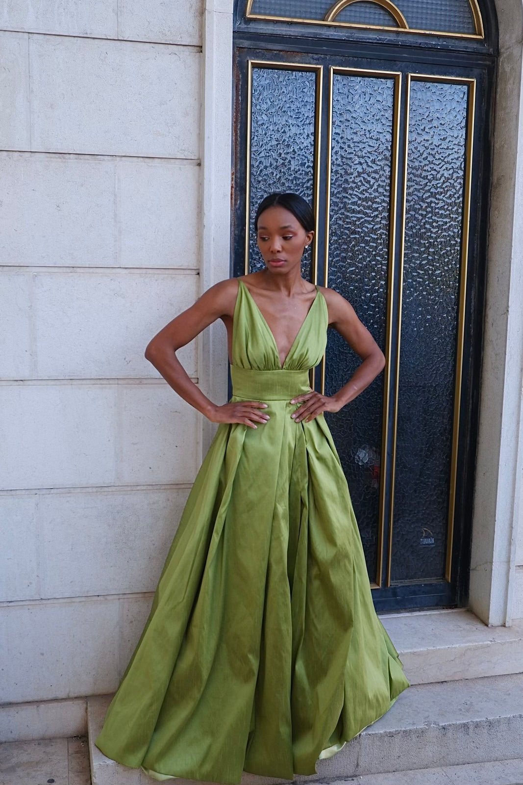 VESTIDO VERDE PRINCESA